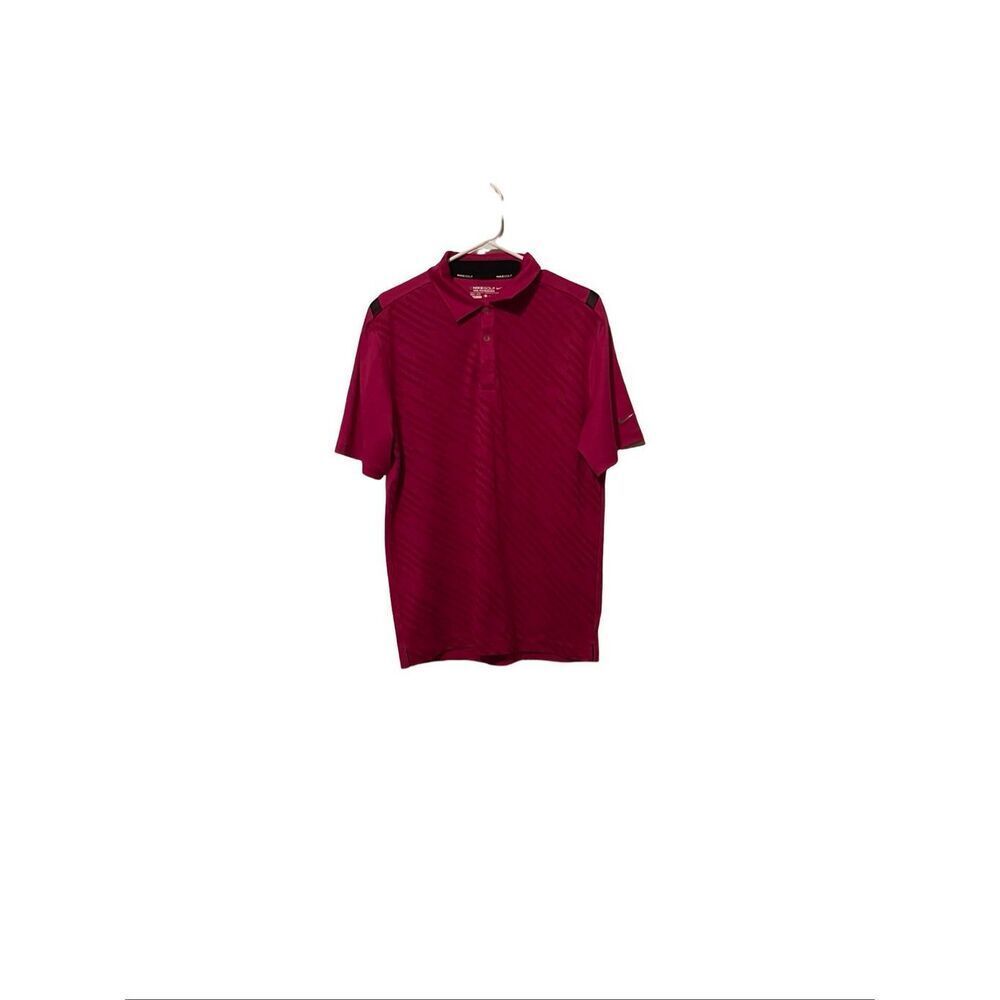 Nike Mens Pink Dri-Fit Short Sleeve Tour Performance Golf Polo Shirt Medium